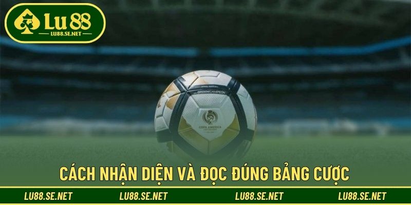 Cách nhận diện và đọc đúng bảng cược